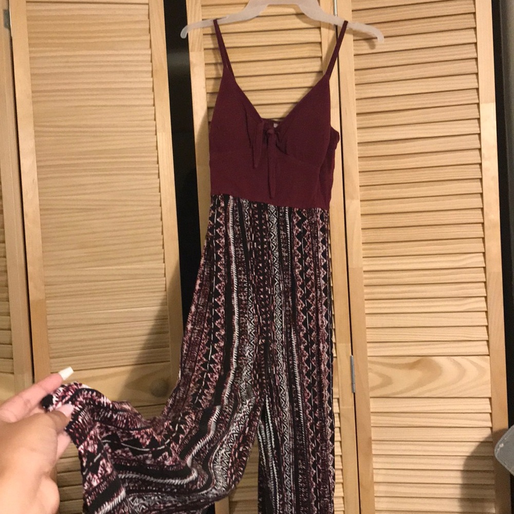 Burgundy Jump Suit/Romper